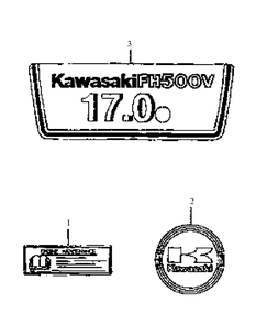 Fh500v-As02 Label Diagram and Parts List for GF1748 55AE234M150-WAM Cub Cadet Lawn Mower